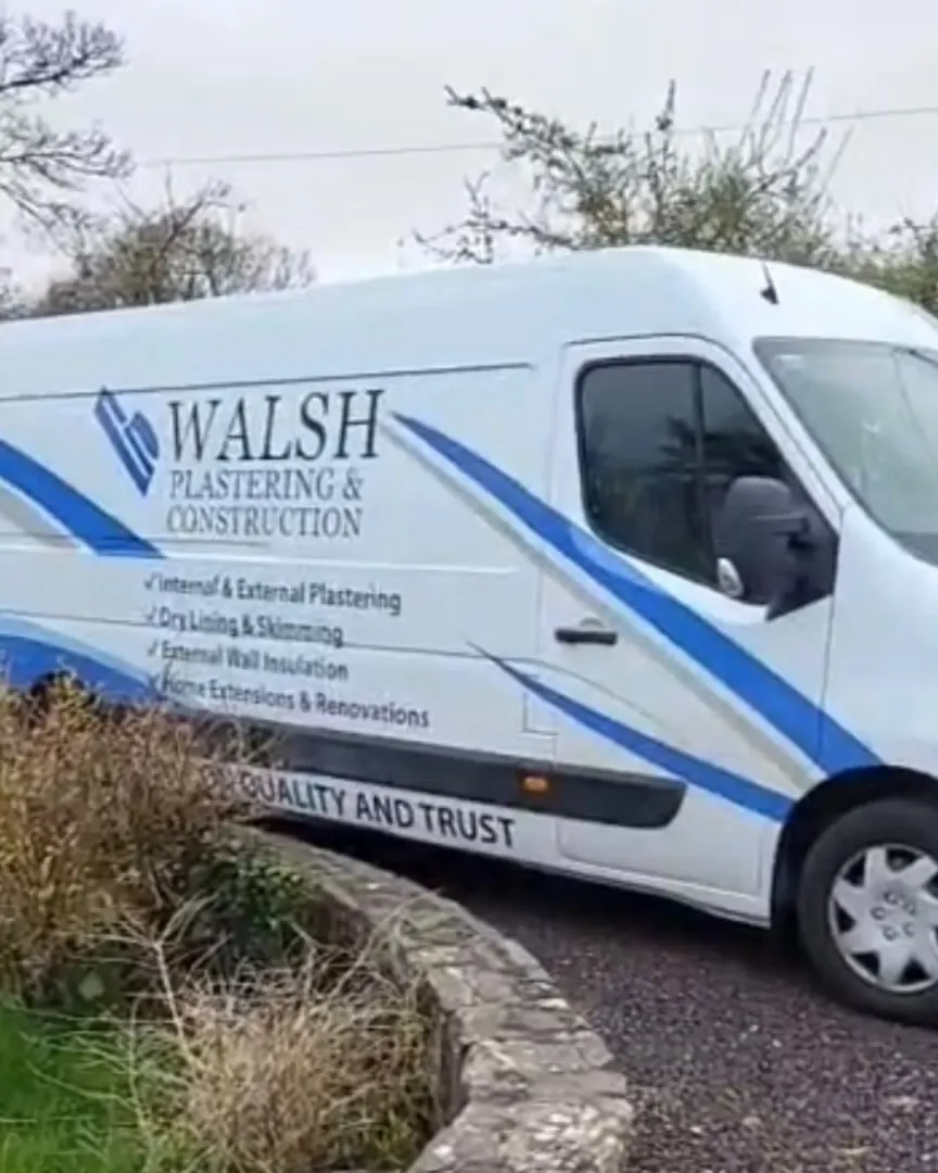 The Walsh Plastering & Construction van